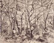 Wooded landscape at L-Hermitage,Pontoise Camille Pissarro